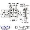 Grohe Eurodisc SE Concealed Mounting Box Dimensions